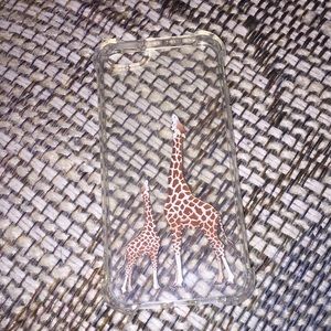 A clear giraffe iPhone se/5/5s case